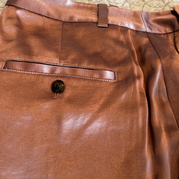 Madewell The Harlow Wide-Leg Pant in Satin Size 10 Iced Mocha NWT - Picture 6 of 10